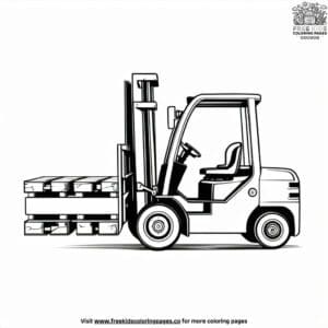 Adventurous Reach Forklift Coloring Pages