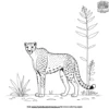 African Cheetah Coloring Pages