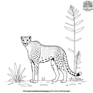 African Cheetah Coloring Pages