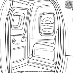 Airplane door coloring pages