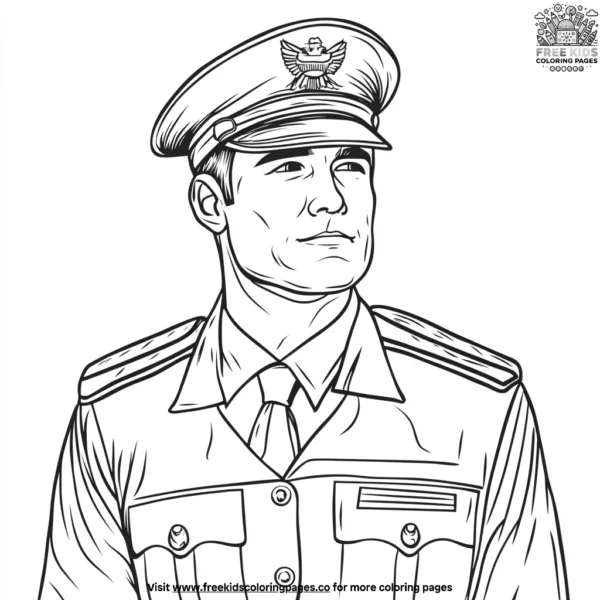 Airplane pilot coloring pages