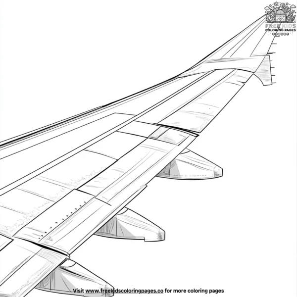 Airplane wing coloring pages