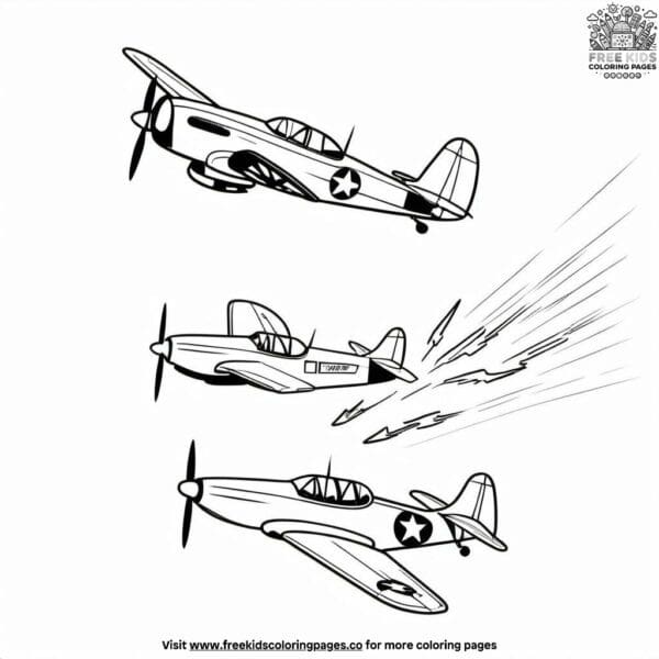 Airshow spectacle coloring pages