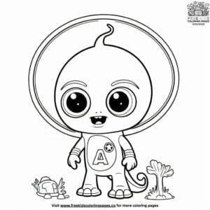 Alphabet Alien Zap Coloring Pages