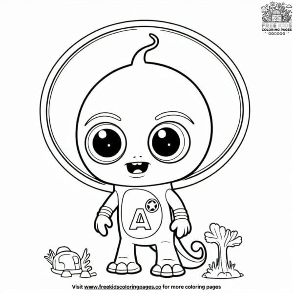 Alphabet alien zap coloring pages