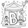 Alphabet Circus Act Coloring Pages