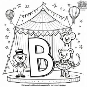 Alphabet Circus Act Coloring Pages