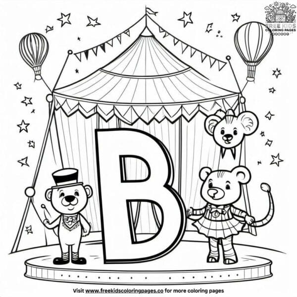 Alphabet circus act coloring pages