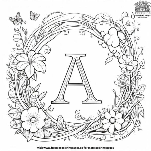 Alphabet garden grow coloring pages