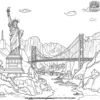 American Landmarks Coloring Pages