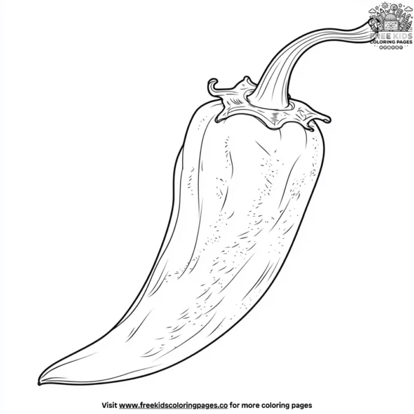 Anaheim pepper coloring pages