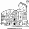 Ancient Rome Landmarks Coloring Pages