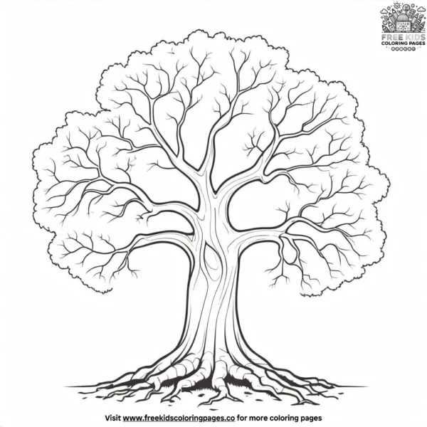 Ancient tree hollows coloring pages