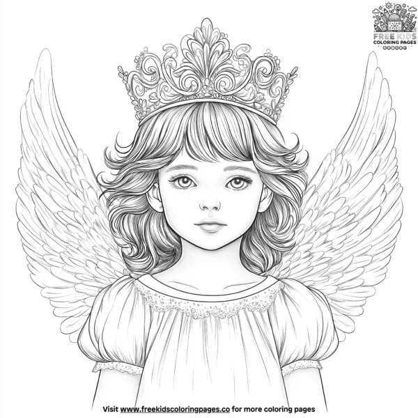 Angelic crown coloring pages