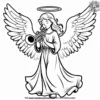 Angelic Trumpet Coloring Pages