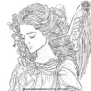 Angel's Curly Hair Coloring Pages