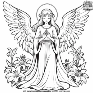 Angel's Lily Coloring Pages