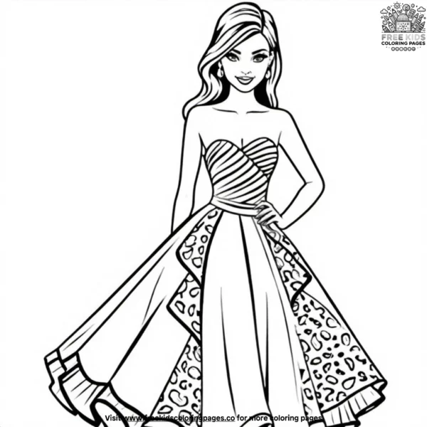 Animal print fashion coloring pages