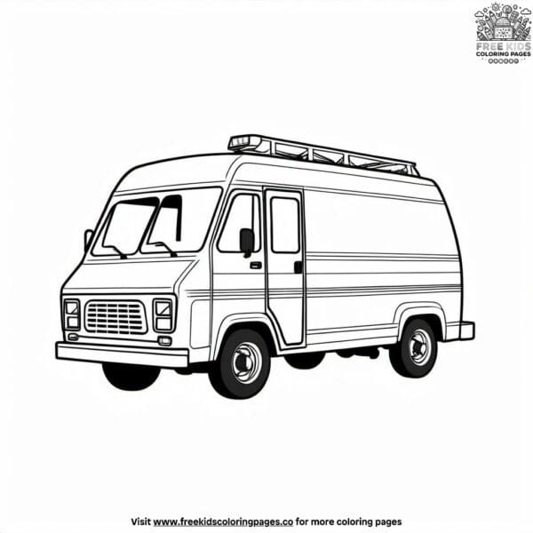 Animal rescue van coloring pages