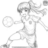 Anime Girl Playing Sports Coloring Pages