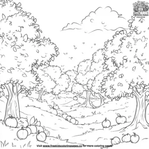 Apple Tree Wonderland coloring pages