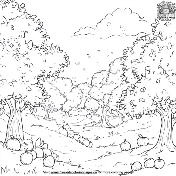 Apple tree wonderland coloring pages