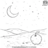 Apple Under the Moon coloring pages