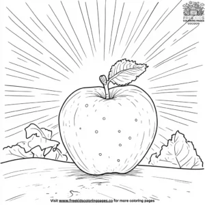 Apple and Sunshine coloring pages