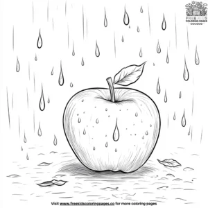 Apple in the Rain coloring pages