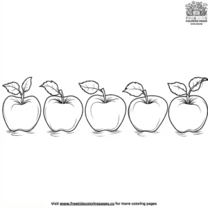 Apples in a Row coloring pages