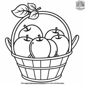 Apples in the Basket coloring pages