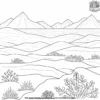 Arctic Tundra Landscape Coloring Pages