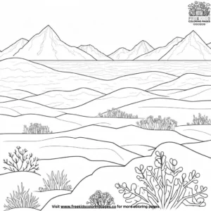 Arctic Tundra Landscape Coloring Pages