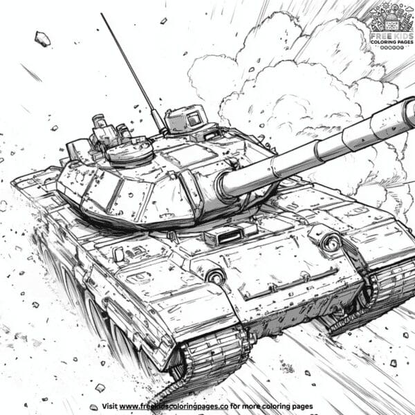 Army tanks coloring pages