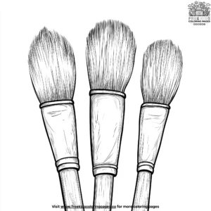 Artist Brush Coloring Pages