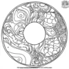 Artistic Patterns on Donuts Coloring Pages