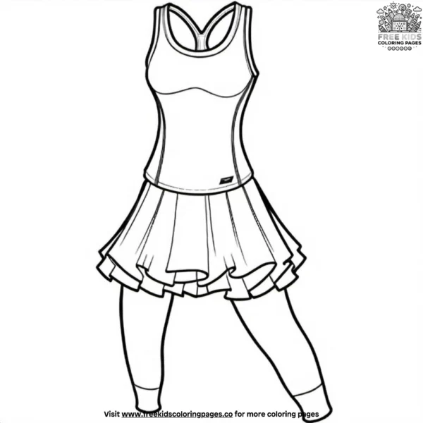 Athletic wear coloring pages