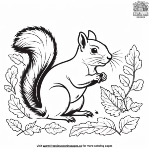 Autumn Animals Coloring Pages