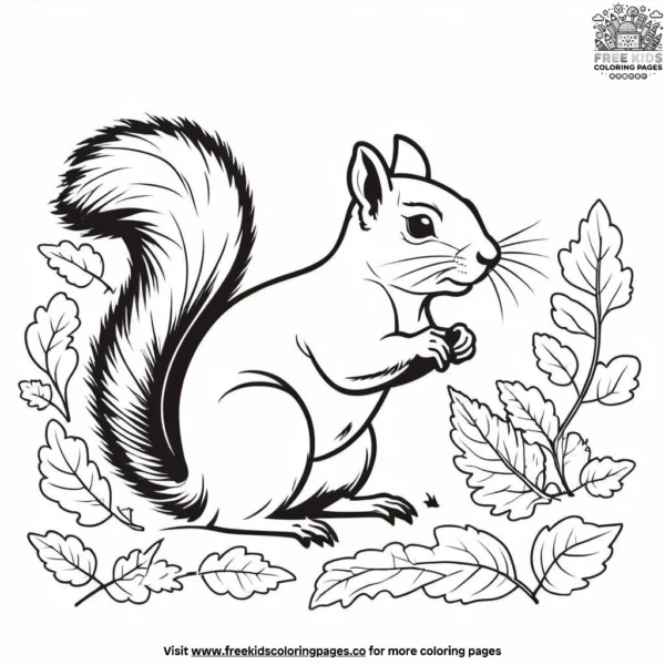 Autumn animals coloring pages