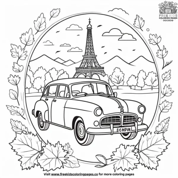 Autumn around the world coloring pages