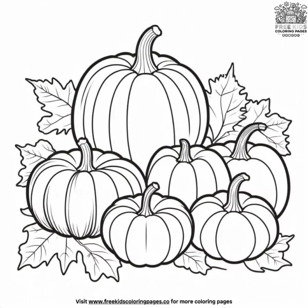 Autumn harvest coloring pages