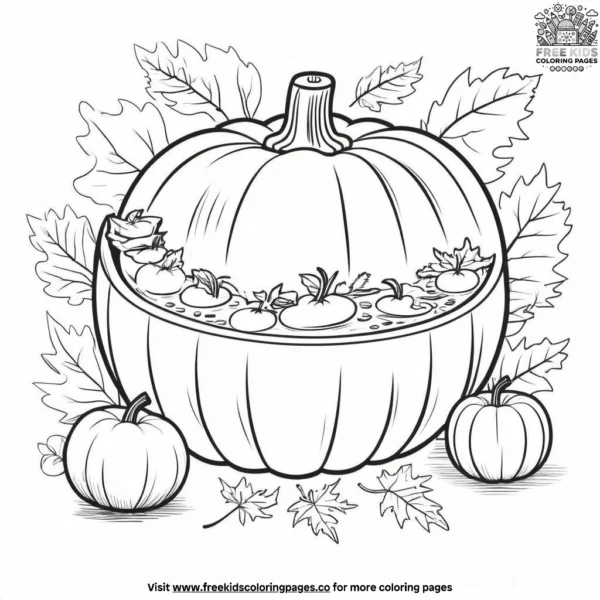 Autumn harvest foods coloring pages