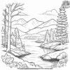 Autumn Landscape Coloring Pages