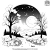 Autumn Night Sky Coloring Pages