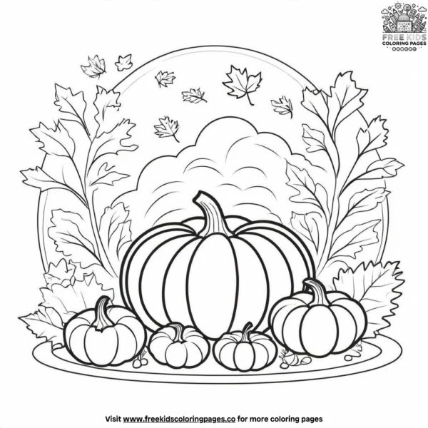 Autumn traditions coloring pages