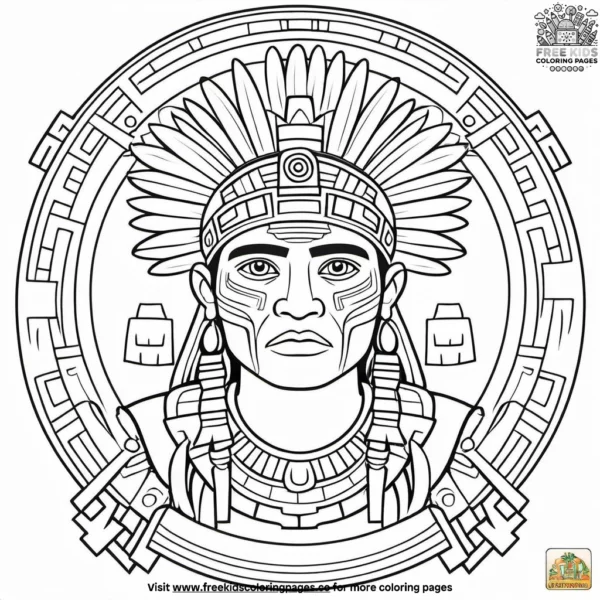 Aztec empire coloring pages