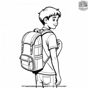 Backpack Safety Coloring Pages