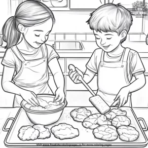 Baking Fun Cookie Coloring Pages