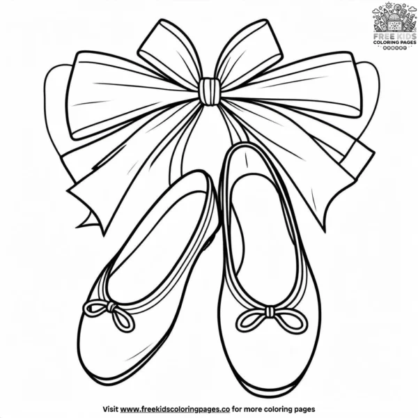 Ballet shoes and tutus coloring pages