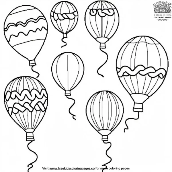 Balloon decor coloring pages